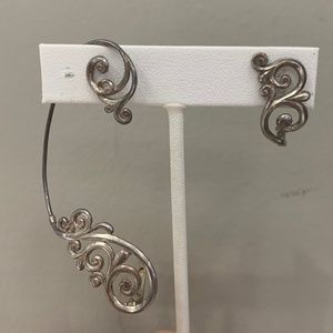 Earrings silver asymmetrical